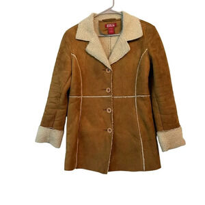 Red Ranch Womens Sherpa Lined Coat Size M Camel Brown Western Ranch Yellowstone